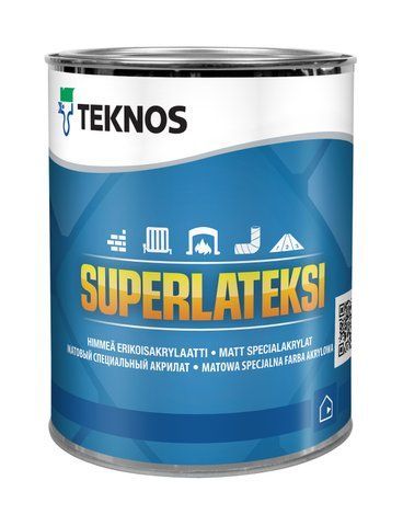 Інтер'єрна фарба Teknos SUPERLATEX, 0,9 л, база 1 0720103010 фото