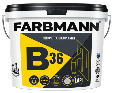 Декоративна штукатурка FARBMANN В36 Silicone Textured Plaster, 25 кг, база LAP 4823046210037 фото