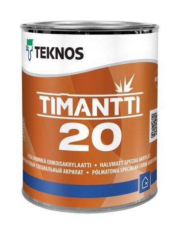 Інтер'єрна фарба Teknos TIMANTTI 20, 0,9 л, база 1 0860003020 фото
