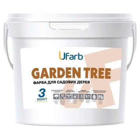 Краска для садовых деревьев UFarb Garden Tree, 3 кг 4823046209192 фото